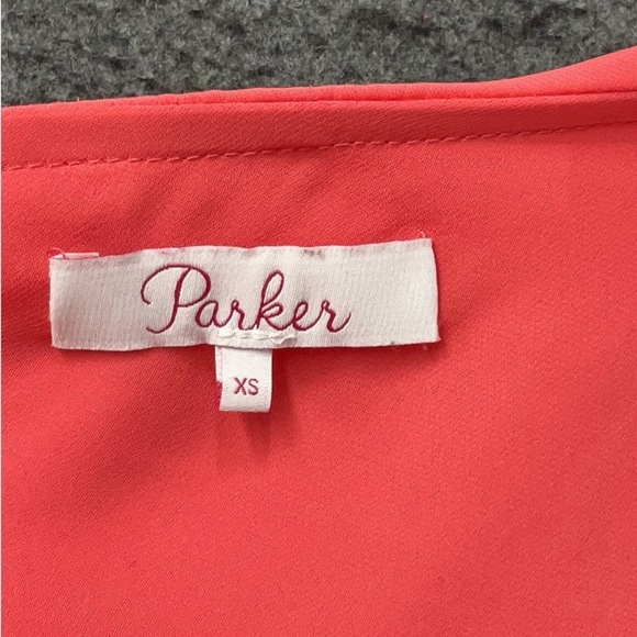 Parker Vibrant Coral one shoulder blouse - Picture 3 of 3